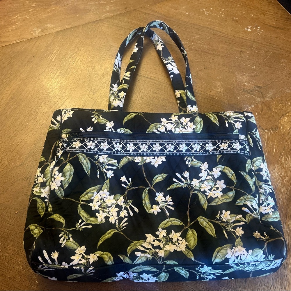 Vera Bradley Black Floral computer Tote